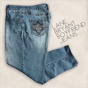 Lane Bryant Stone Washed Straight Leg Jeans - 18W